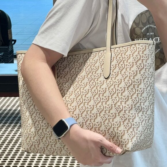 Coach City Tote Bag With Monogram Print - Picture 2 of 7